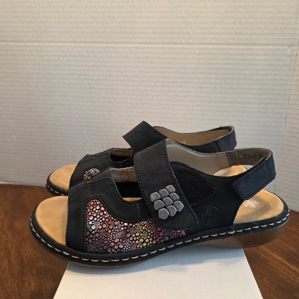 Rieker Navy Embellished Antistress sandals size 38